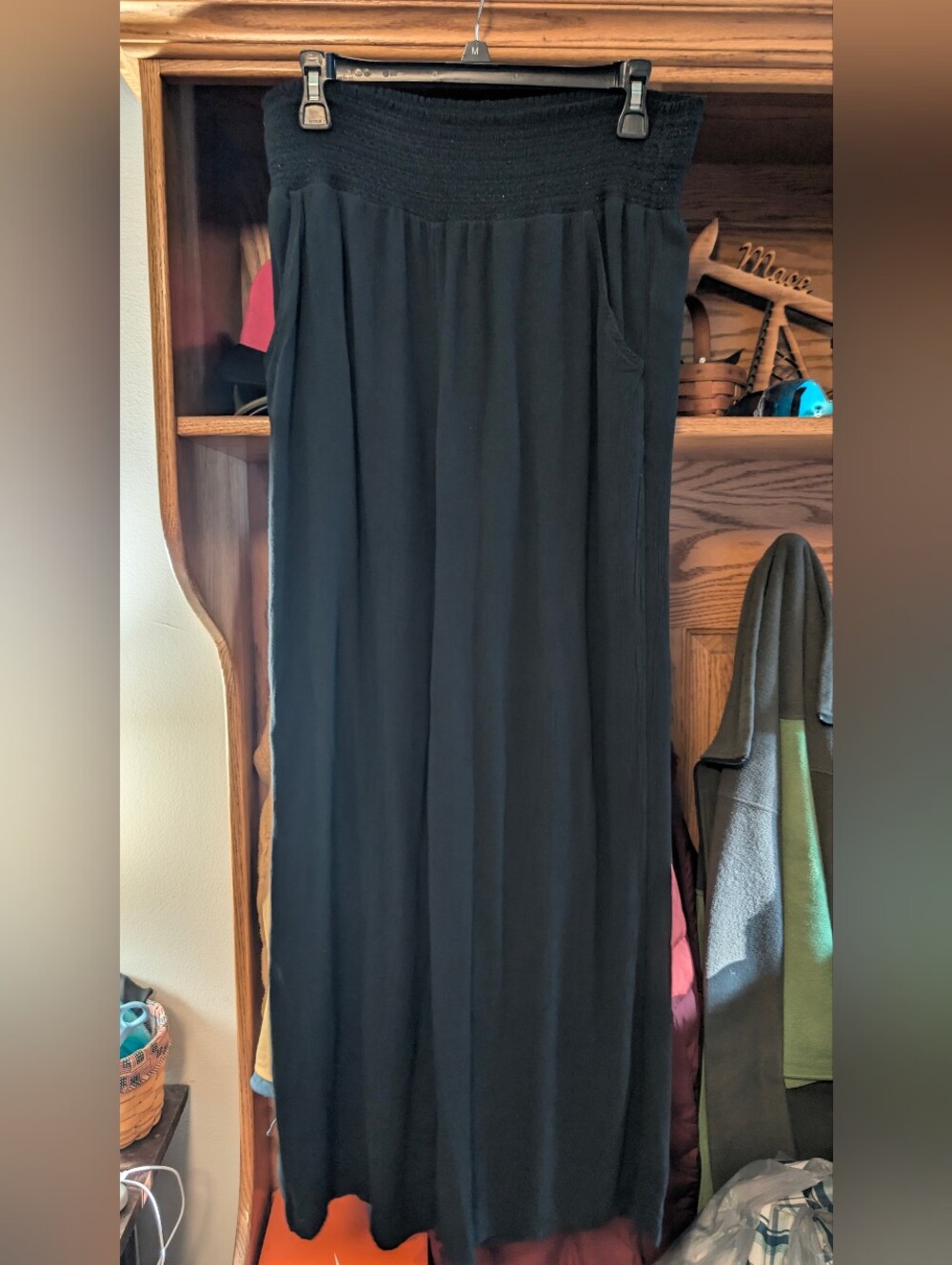 American Eagle Outfitters Black Textured Maxi Dress